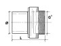 Переход ПЭ/ЛАТУНЬ PN16 SDR11 PE100 D20X1/2 Переход ПЭ/ЛАТУНЬ PN16 SDR11 PE100 D20X1/2